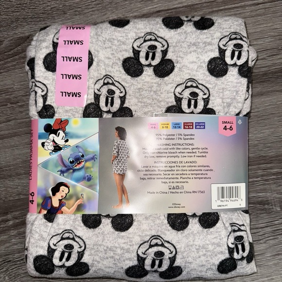 Disney Women's 100th Anniversary 2-Piece Short Sleeve & Short Pajama Set Mickey - Picture 2 of 2
